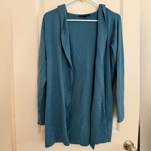 Long cardigan with hood